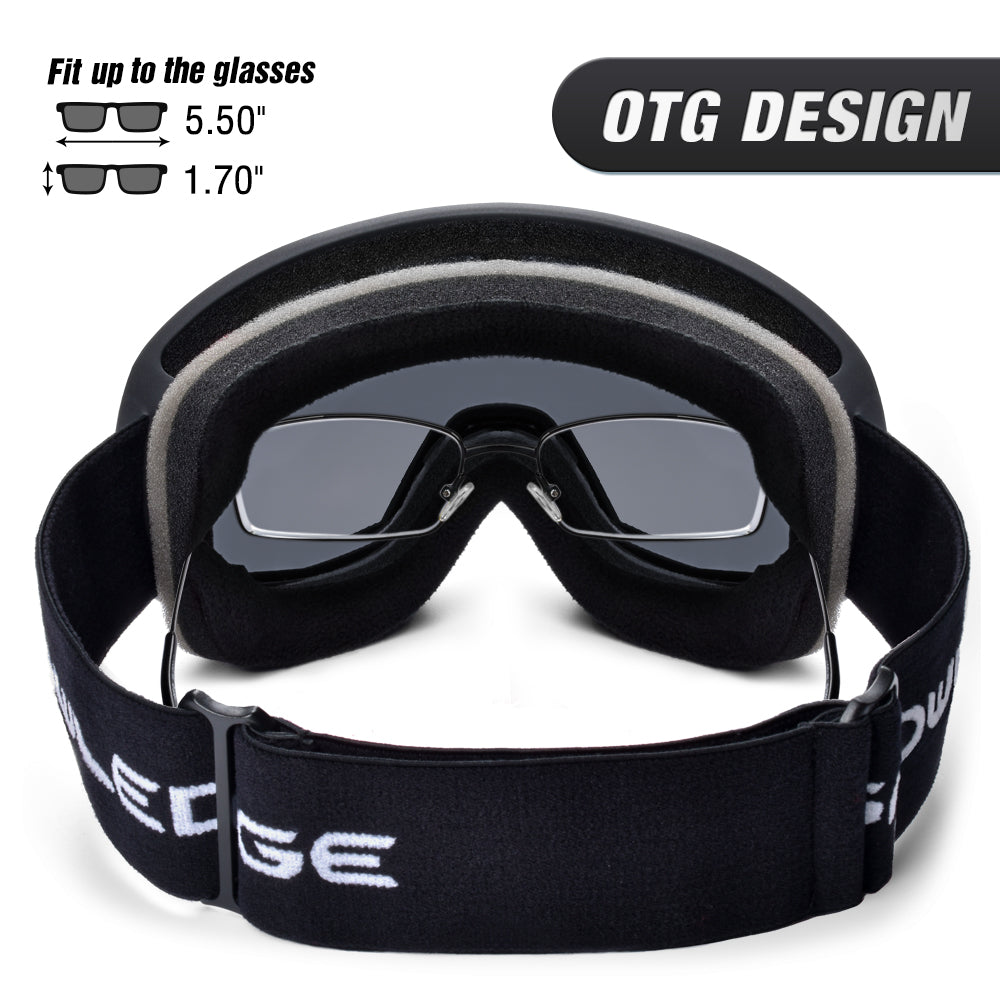 New double-layer anti-fog ski goggles, mountaineering ski goggles, men's and women's snow glasses card myopia