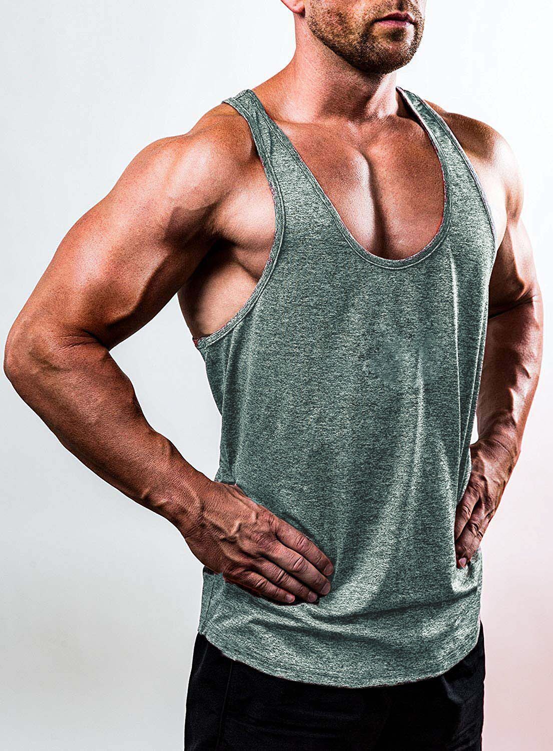 V-neck sleeveless top T-shirt sports fitness vest