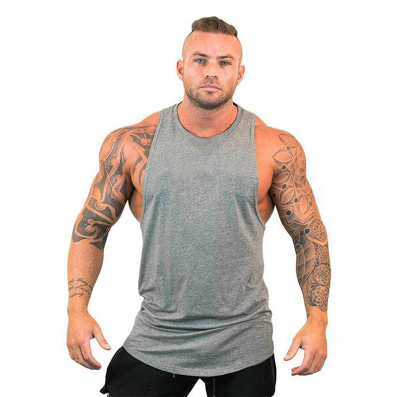 Blank Cotton Waistcoat Loose Bodybuilding Fitness Sports Vest