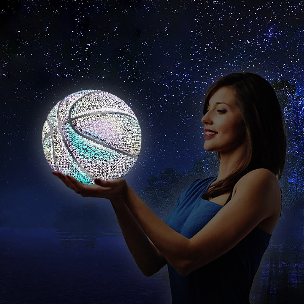 Glowing Luminous Fluorescent Basketball Night Game Basketball