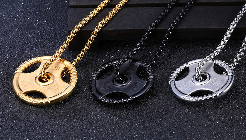 Fitness dumbbell pendant