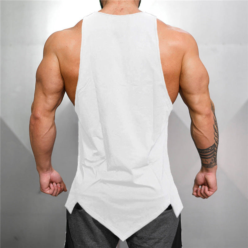 Light Board Solid Color Loose Bodybuilding Fitness Muscular Men's Vest