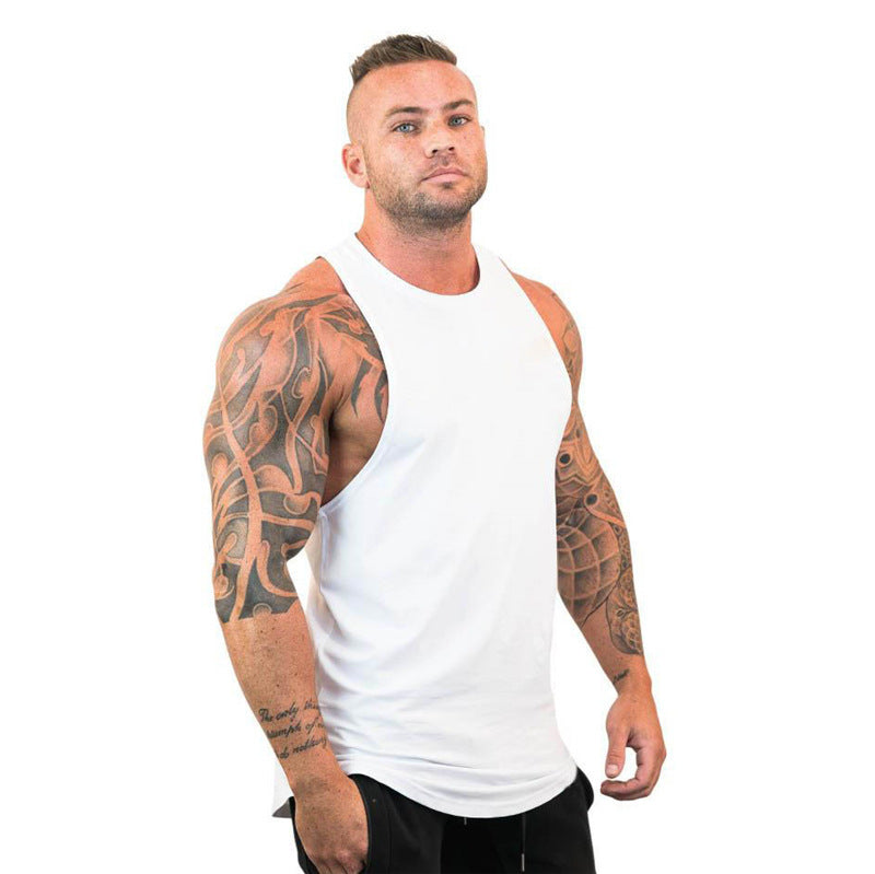 Blank Cotton Waistcoat Loose Bodybuilding Fitness Sports Vest