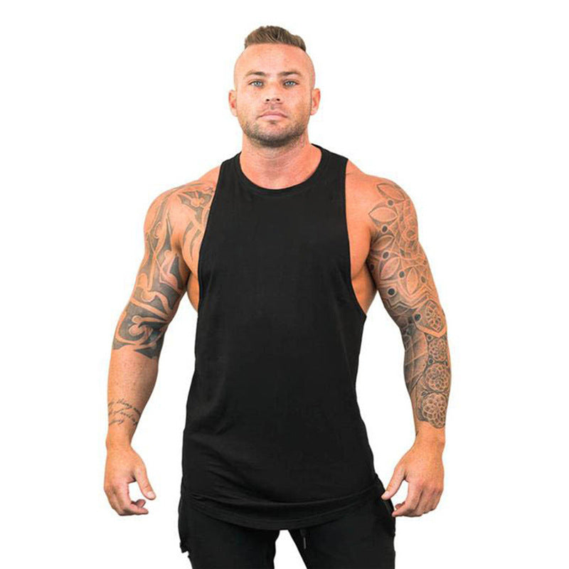 Blank Cotton Waistcoat Loose Bodybuilding Fitness Sports Vest