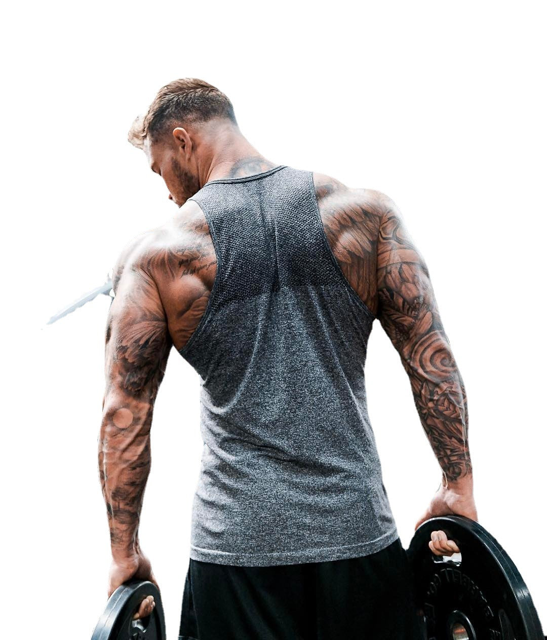 Muscle Workout Men's Running Vest Sports Training Bodybuilding Breathable Stretch T-shirt